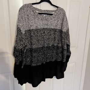 Ombre Grey Pullover Sweater